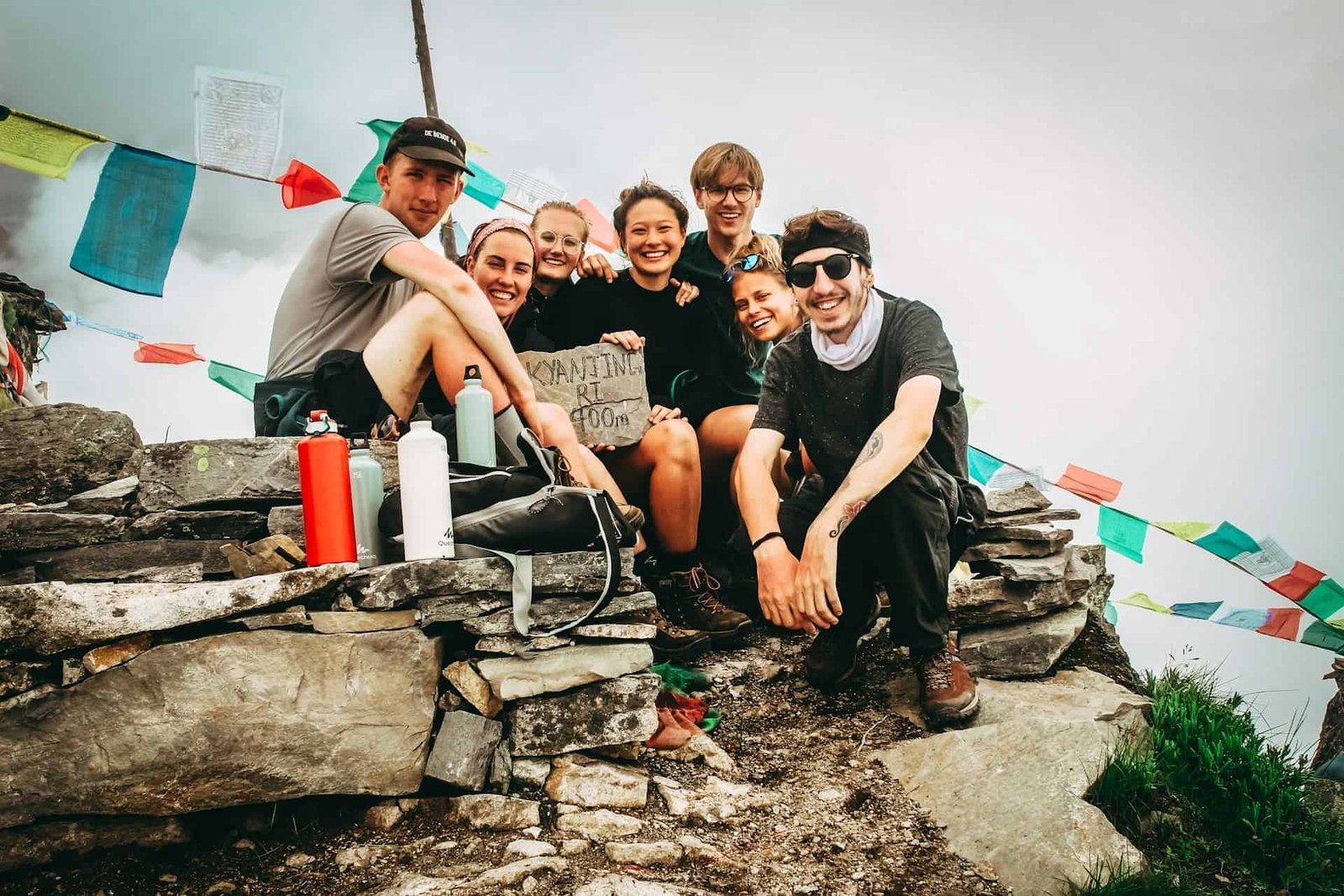 Group of friends on a hiking trip